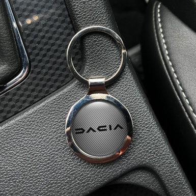 Dacia Key Fob Metal Dark Carbon Black Logo Design