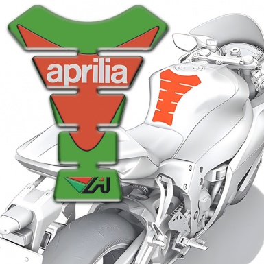 Aprilia Tank Guard Pads Green Orange Version 