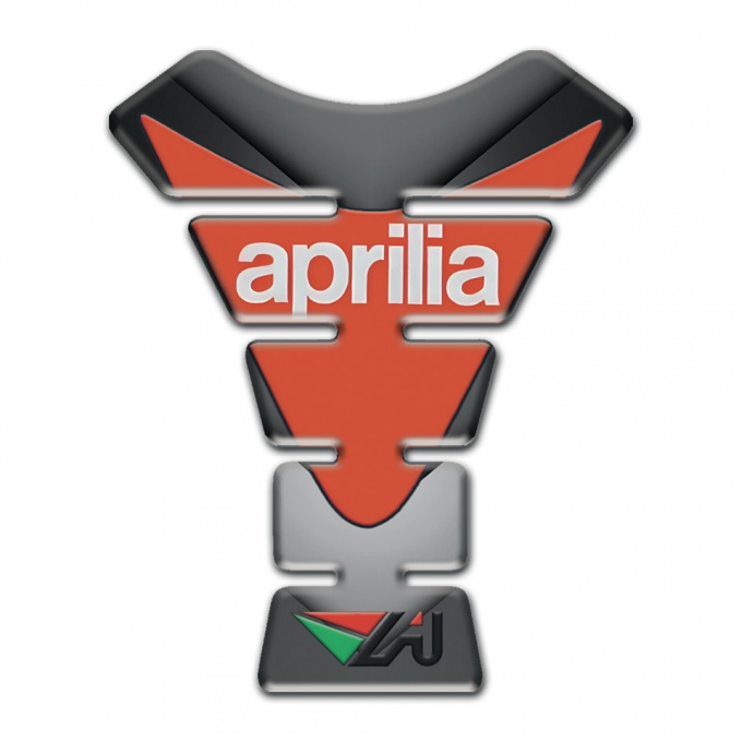 Aprilia Tank Guard Pads Gray Nuances base Orange Logo 