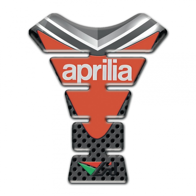 Aprilia Anti Slip Sticker Tank Protector with Orange Plate logo 