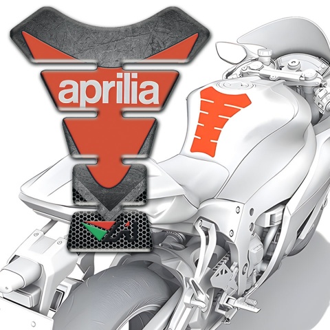 Aprilia Scratched Plate Effect Tank Pad Protector 