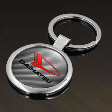 Daihatsu Keychain Metal Dark Carbon Red Logo Edition