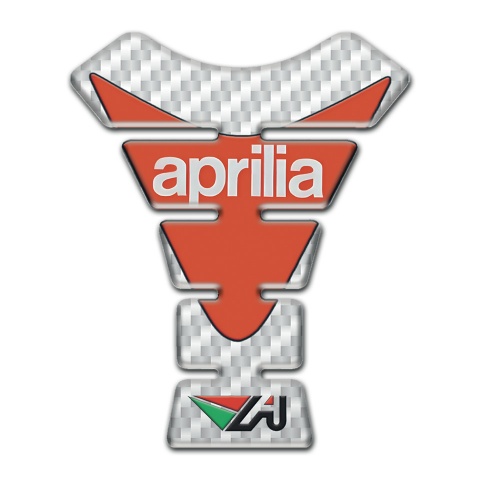 Aprilia Tank Pad Protector White Carbon 