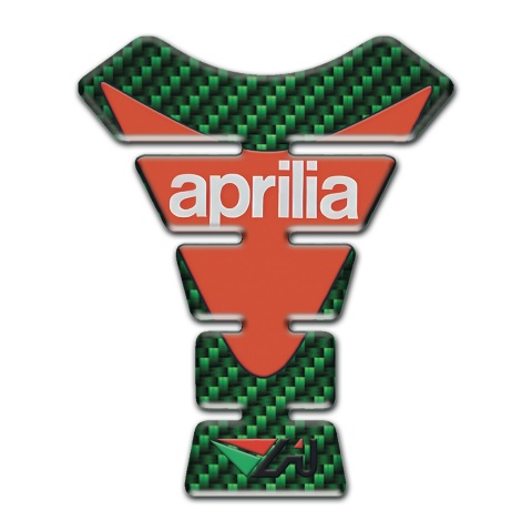 Aprilia Tank Fuse Green Carbon with Orange Logo 