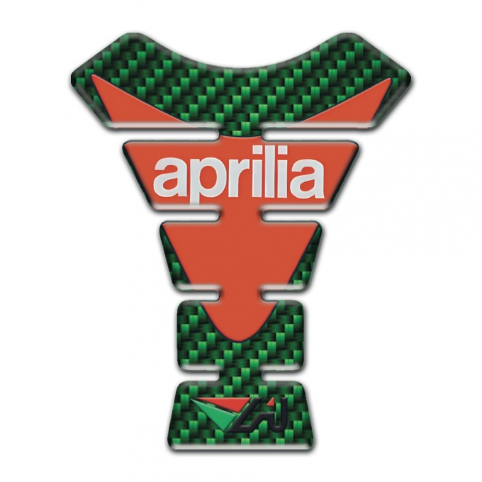 Aprilia Tank Fuse Green Carbon with Orange Logo 