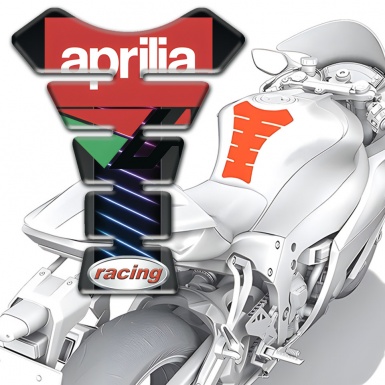 Aprilia Tank Protector Neon Lines Design Racing Style 