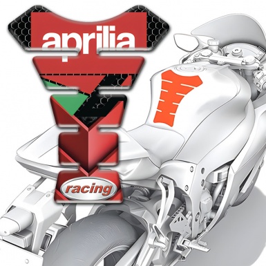 Aprilia Tank Pad Protector Red 3D Design Details 