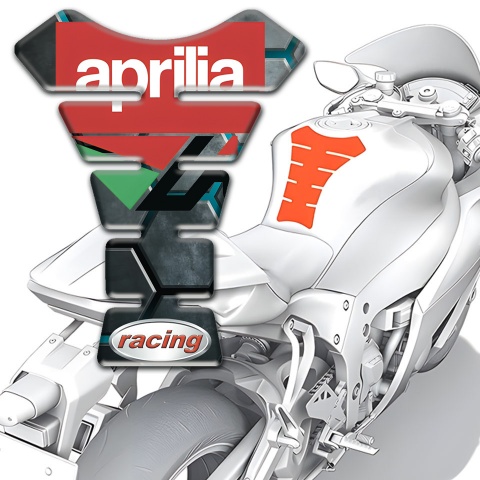 Aprilia Tank Fuse Gray 3D Figures Design 