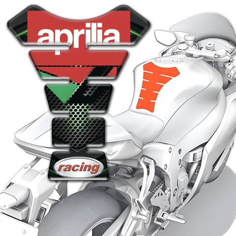 Aprilia Tank Pad Protector Green Shadow Base Racing Style 