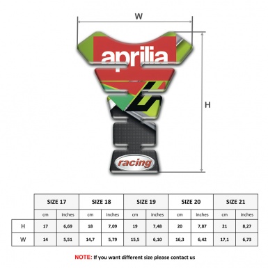 Aprilia Tank Pad Motorbike Fresh Green Motive Racing Edition 