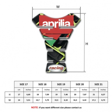 Aprilia Tank Protector Black with GReen Decoration Edition 