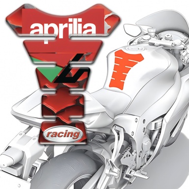 Aprilia Tank Pad Protector Red Elements Design Racing Style 