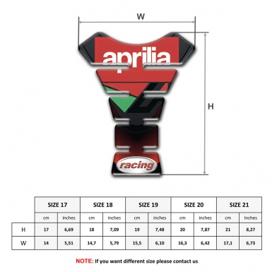 Aprilia Tank Pad Motorbike Stylish Racing Edition 
