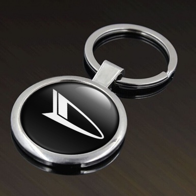 Daihatsu Key Holder Metal Black White Clean Logo Design