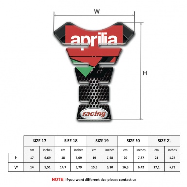 Aprilia Tank Pad Motorbike  Anti Slip Sticker Racing Style 