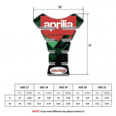 Aprilia Tank Protector Green Parts Design Racing Style 