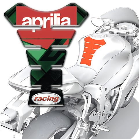 Aprilia Tank Protector Green Parts Design Racing Style 
