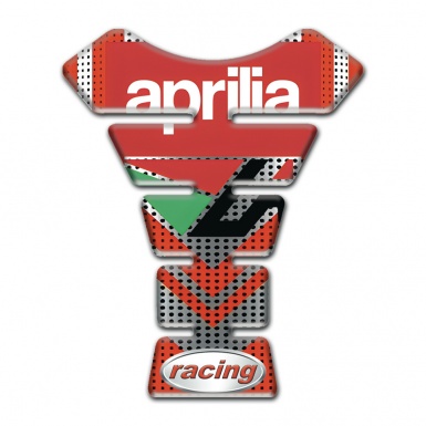 Aprilia Tank Guard Pads Silver Red Edition Racing Logo 