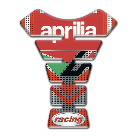 Aprilia Tank Guard Pads Silver Red Edition Racing Logo 