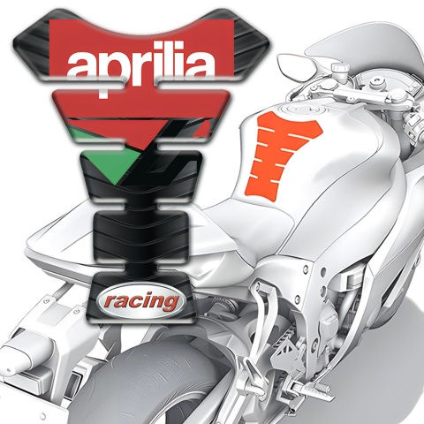 Aprilia Tank Pad Protector Rubber Effect Base Racing logo 