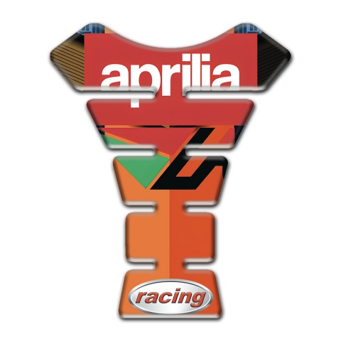 Aprilia Tank Pad Protector Orange Print Racing Style 