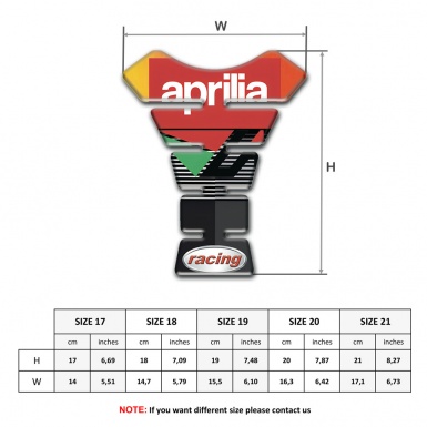 Aprilia Tank Protector Unique Version Racing Style 