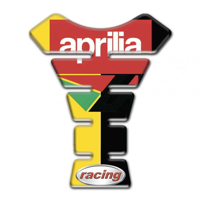 Aprilia Tank Guard Pads Yellow Black Halves Racing Style 