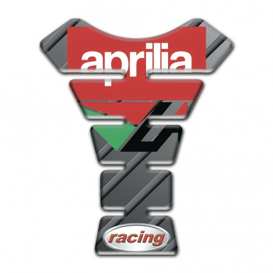 Aprilia Tank Guard Pads Gray Diagonal Decoration Racing Style 