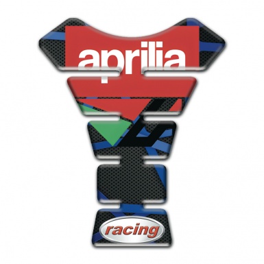 Aprilia Tank Fuse Black with Blue Patterns Base Racing Logo 