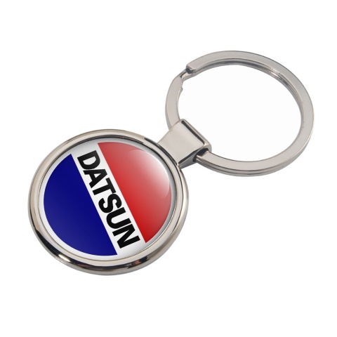 Datsun Metal Key Ring White Red Blue Color Edition