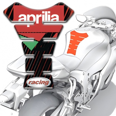 Aprilia Tank Pad Motorbike Thin Colorful Stripes Design 