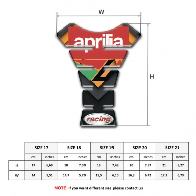 Aprilia Tank Guard Pads Orange Background Motive Racing Edition 