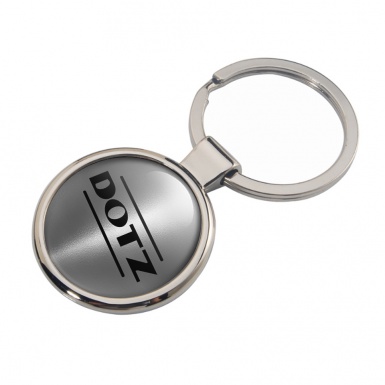 DOTZ Key Fob Metal Silver Metallic Black Logo Edition