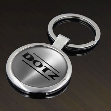DOTZ Key Fob Metal Silver Metallic Black Logo Edition