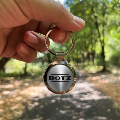 DOTZ Key Fob Metal Silver Metallic Black Logo Edition