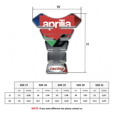 Aprilia Tank Protector Stylish racing Design 