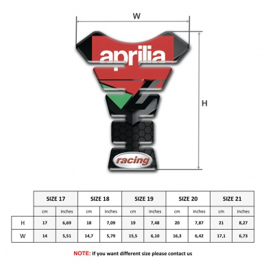 Aprilia Tank Guard Pads racing Vision 