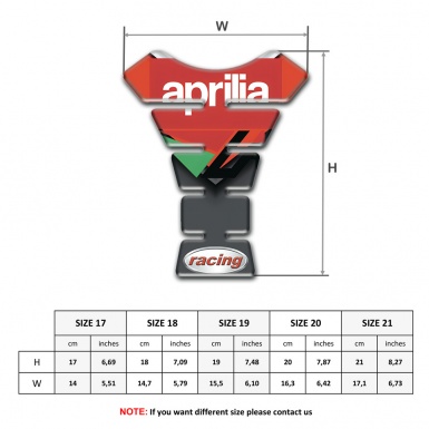 Aprilia Tank Pad Protector Orange Black Background RacinG Logo 