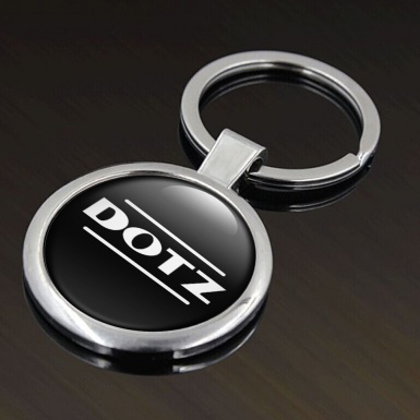 DOTZ Key Holder Metal Black White Lines Logo Design