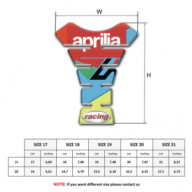 Aprilia Tank Pad Protector Fresh Colors Design Racing Style
