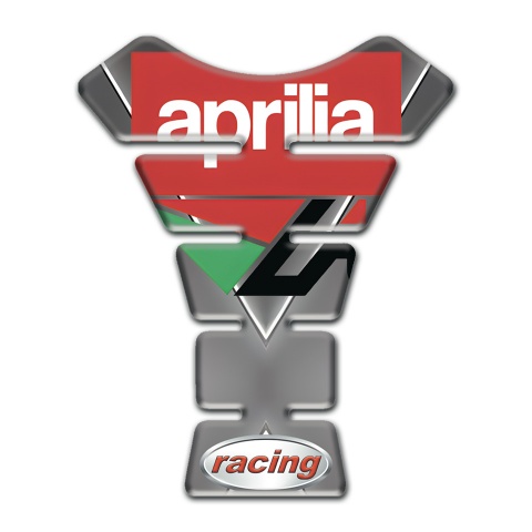 Aprilia Tank Fuse Gray Base wuith White Stripe Racing Logo 