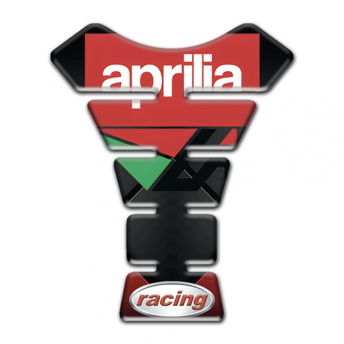 Aprilia Tank Protector Dark base Red White Logo 