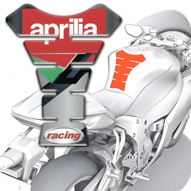 Aprilia Tank Protector Diagonal Gray Decoration racing logo 