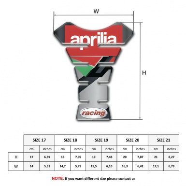 Aprilia Tank Protector Diagonal Gray Decoration racing logo 
