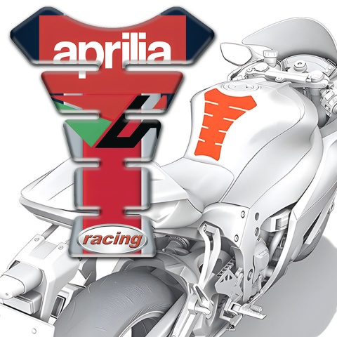 Aprilia Tank Guard Pads Multicolored Background Racing logo 