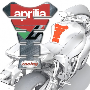 Aprilia Tank Pad Protector Polished Surface Design Racing Style