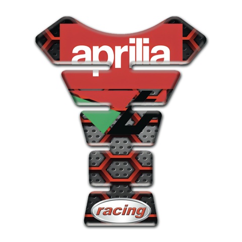 Aprilia Tank Fuse Red Grid Design racing Style 
