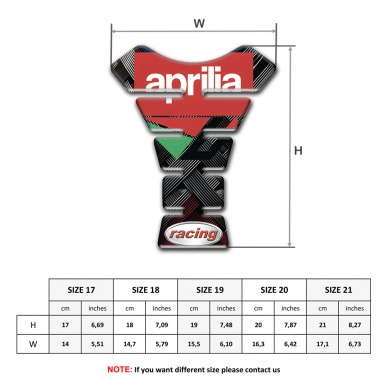 Aprilia Tank Protector Crossed Belts Design Racing Style 