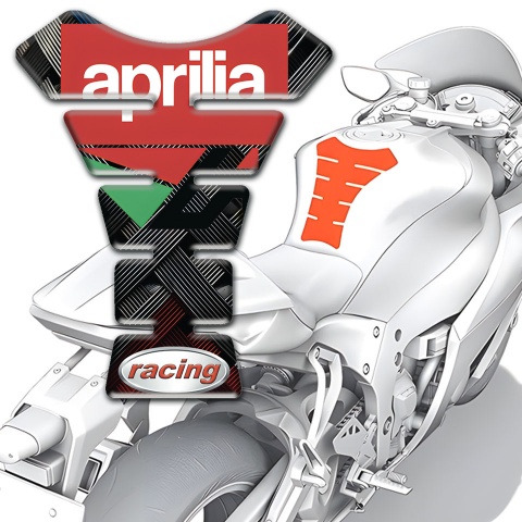 Aprilia Tank Protector Crossed Belts Design Racing Style 