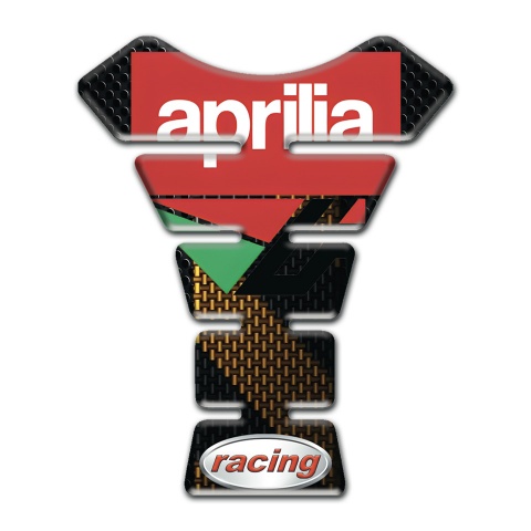 Aprilia Tank Guard Pads Black Brown Print Racing Style 